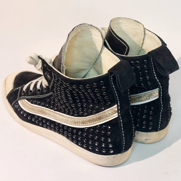 Primabase black suede & leather studded hi-top sneakers, EU40, EUC - Picture 9 of 16